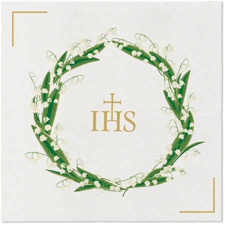 Premium Airlaid napkins, Communion, 1/4, 40 x 40 cm 50 pcs.