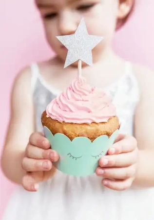 Cupcake Decorations "Stars", 11.5 cm, 6 pcs