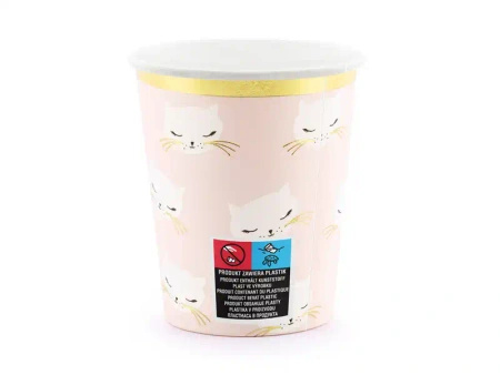Paper Cups "Kitten", 200 ml, 6 pcs