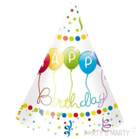 Paper Party Hats Happy Birthday 6 pcs