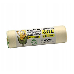 Compostable garbage bags 60L 10 pcs.