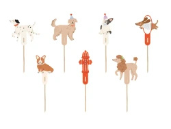 Cupcake Decorations "Puppies", 7–9.5 cm, assorted, 7 pcs
