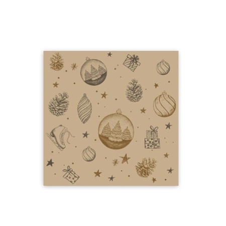 3-Ply “Christmas” napkins, 1/4 Fold, 33 x 33 cm, 20 pcs.