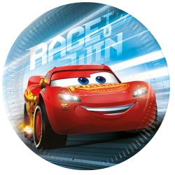 Talerze papierowe "Auta / Cars", 20 cm, 8 szt.