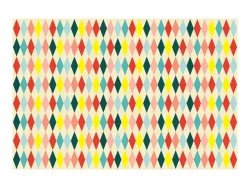 Paper Tablecloth "Colorful Diamonds", 120 × 180 cm, 1 pc
