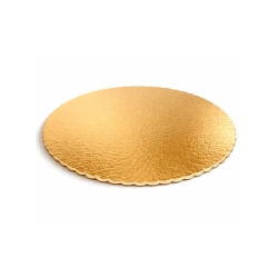 Thick gold cake boards 20 cm 1 pc.