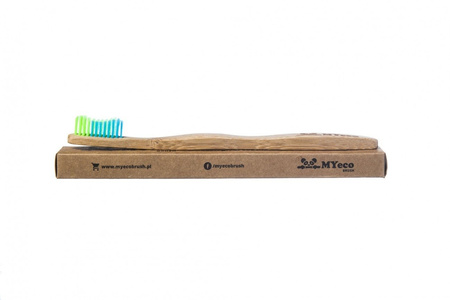 FLAT medium bamboo toothbrush 1 piece.