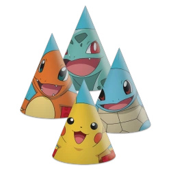 Paper Party Hats Pokemon, 6 pcs