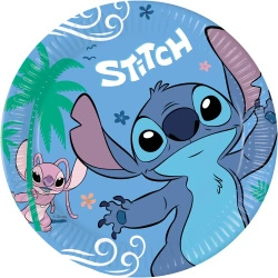 Paper plates "Stitch & Angel", 23 cm, 8 pcs