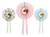 Decorative Paper Rosettes "Horses", 35 cm, 3 pcs