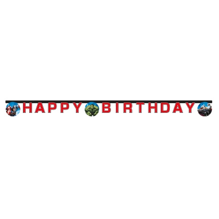 Paper Birthday Banner Avengers 2 m 1 pc