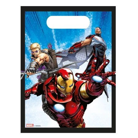Plastic bags "Avengers" 17 x 23 cm 6 pcs