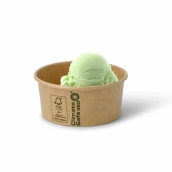 Kraft paper ice cream cup 180 ml, ¶. 92 mm, 50 pcs.