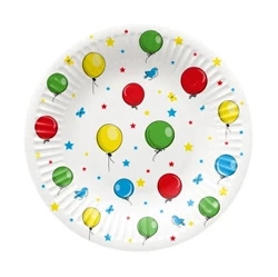 Round paper plate "Balloons" ¶. 18 cm 8 pcs.