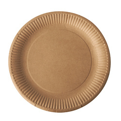 Kraft paper plate round 23 cm 100 pcs.