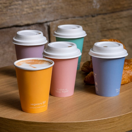 Kubek papierowy pastelowe Vegware 250 ml śr. 80 mm 50 szt.