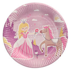 Round paper plate "Princess" 23 cm 10 pcs.