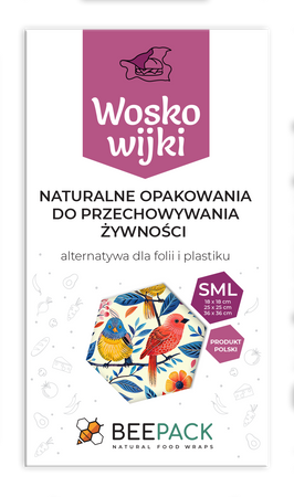 Woskowijki "Ptaszki" Pack 1 x "S", 1 x "M", 1 x "L" 3 szt.