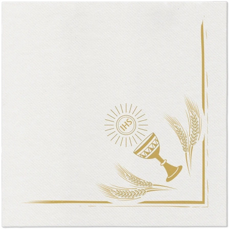Premium Airlaid napkins, Communion, 1/4, 40 x 40 cm 50 pcs.