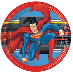 Paper plates "Superman", 23 cm, 8 pcs