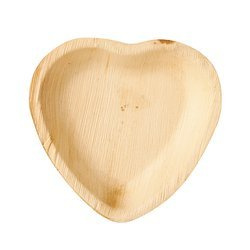 Palm leaf plate "Heart" 15,5 x 3 cm 25 pcs.