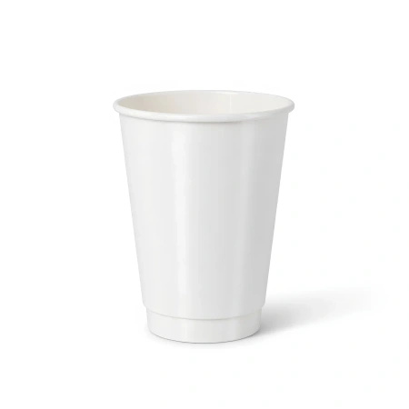 Paper cup double-wall white, glossy, dispersion coating 350 ml, dia. 90 mm, 25 pcs.