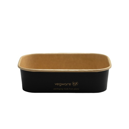 Pojemnik papierowy prostokątny czarny dyspersja 500 ml, 17,3 x 12,1 x 4,1 cm, 50 szt.