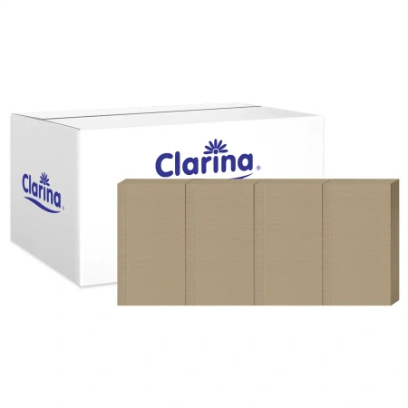 1-ply napkins, kraft, for dispenser, Clarina 1/8 33 x 30 cm, 400 pcs.