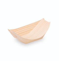 Wooden bowl "boat" 11 x 7 cm 100 pcs.