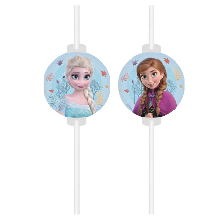 Paper Straws Frozen, 22 cm, 4 pcs.