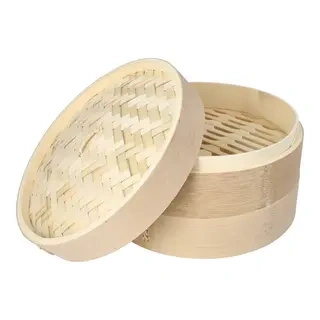 Bamboo steamer “ASIA”, height 16 cm, diameter 25 cm, 3-piece, 1 pc.