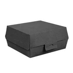 Thermal burger box black, size "XL", 17.6 x 16.8 x 7.8 cm 50 pcs.