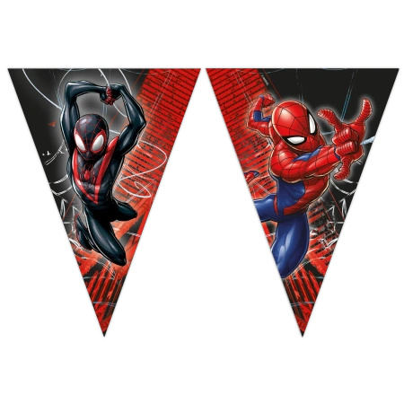 Paper garland – flags “Spider-Man” 2.3 m, 1 pc