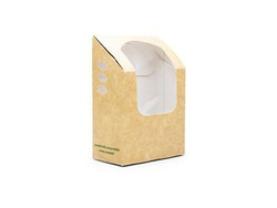 Tortilla box with PLA window 13.5 x 9.5 x 5 cm 50 pcs.