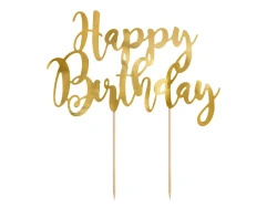 Topper papierowy na tort "Happy Birthday", 22,5 cm, 1 szt.