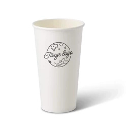 Paper cup white, dispersion, 600 ml, ¶. 90 mm OWN PRINTING 2000 pcs.