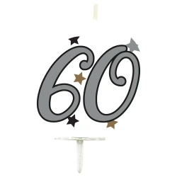 Świeczka urodzinowa Milestone, "60", 1 szt.