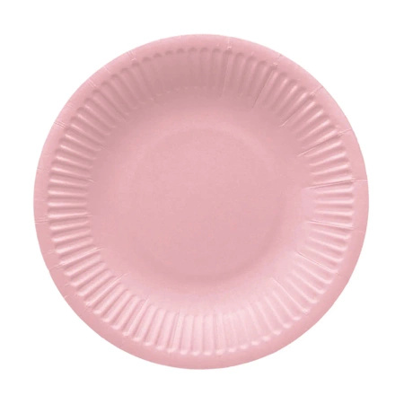 Talerz papierowy okrągły "Różowy" śr. 18 cm 8 szt.