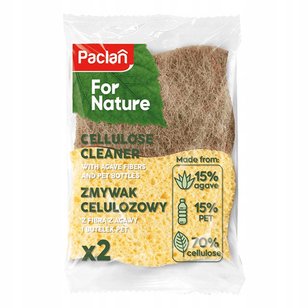 Zmywak celulozowy z włókien agawy Paclan 2 szt.