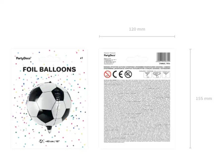 Balon foliowy "Piłka Nożna", 40 cm, 1 szt.