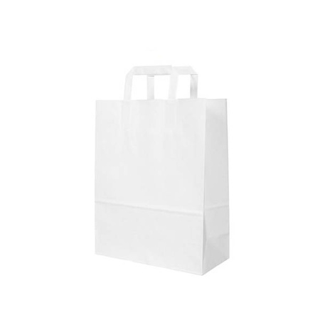 Paper bag with handle white 26 x 14 x 30 cm 250 pcs.