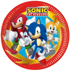 Paper plates "Sonic SEGA", 23 cm, 8 pcs