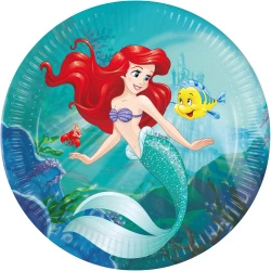 Paper plates "Ariel The Little Mermaid", 23 cm, 8 pcs