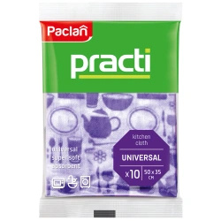 Universal cleaning cloths Practi, Paclan, 35 × 50 cm, 10 pcs