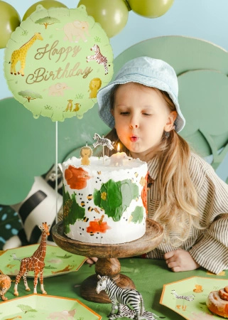 Foil Balloon "Safari Happy Birthday", 35 × 35 cm, 1 pc
