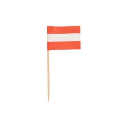 Banquet toothpicks with Austrian flag, length 8 cm, 200 pcs