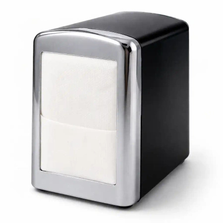 Napkin dispenser 17 x 17 cm, black, metal, Clarina, 1 pc