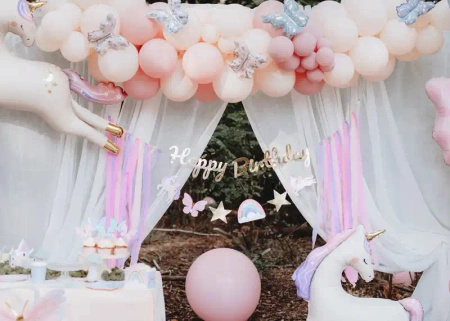 Paper Banner "Happy Birthday – Unicorns", 2.3 m, 1 pc