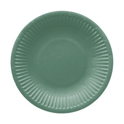 Talerz papierowy okrągły zielony / butelkowa zieleń śr. 18 cm 8 szt.