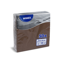 2-ply Brown napkins 1/4 fold 33 × 33 cm, 50 pcs.